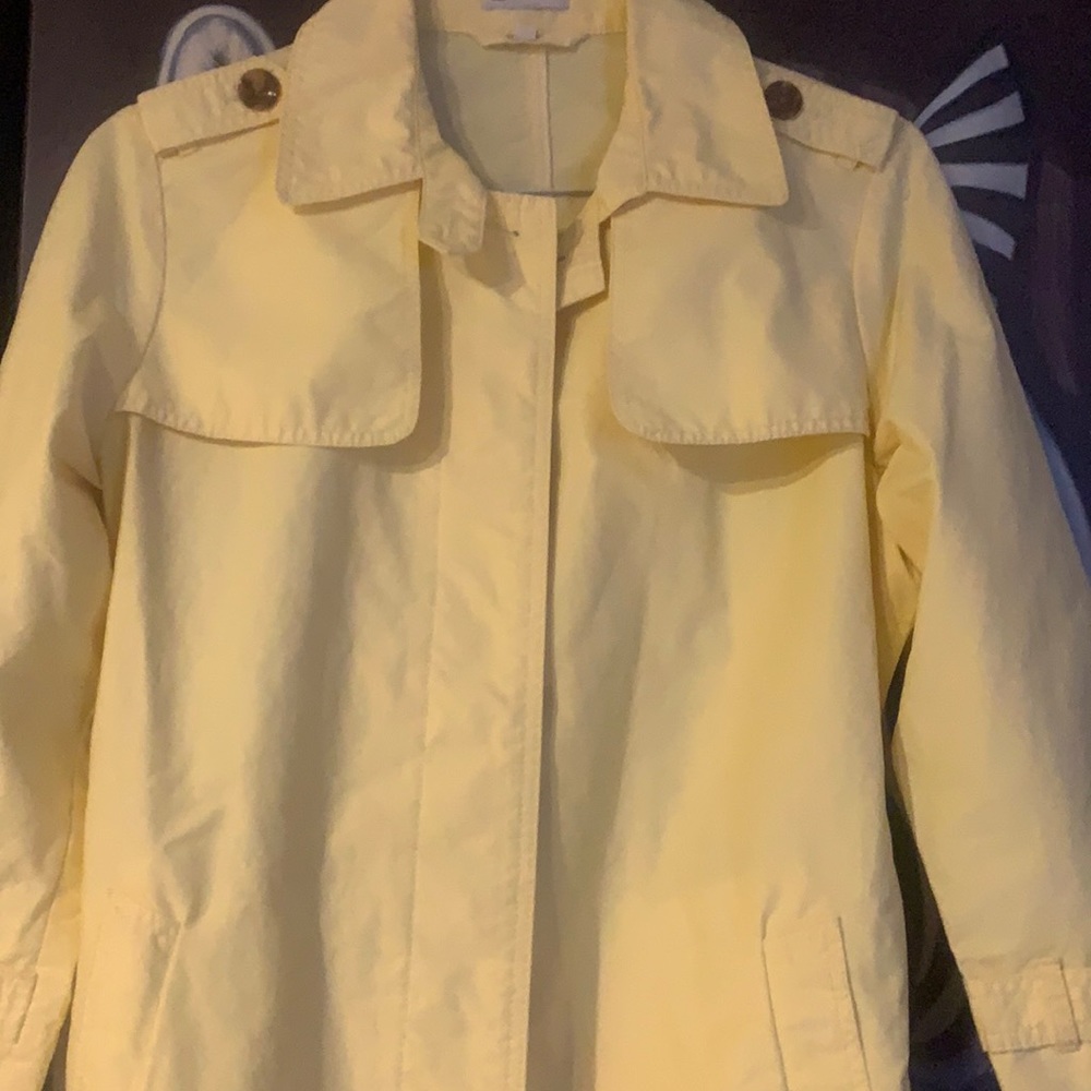 Yellow trench coat